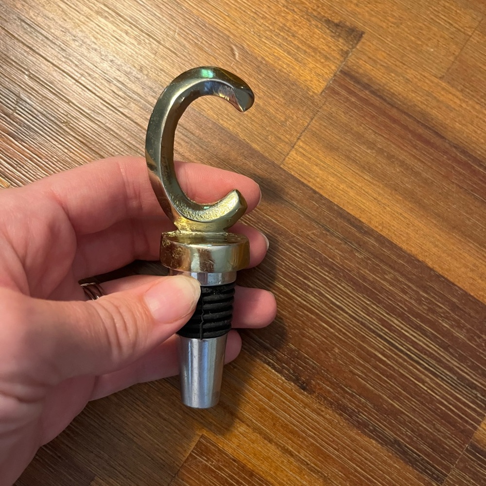 Letter ‘C’ wine stopper